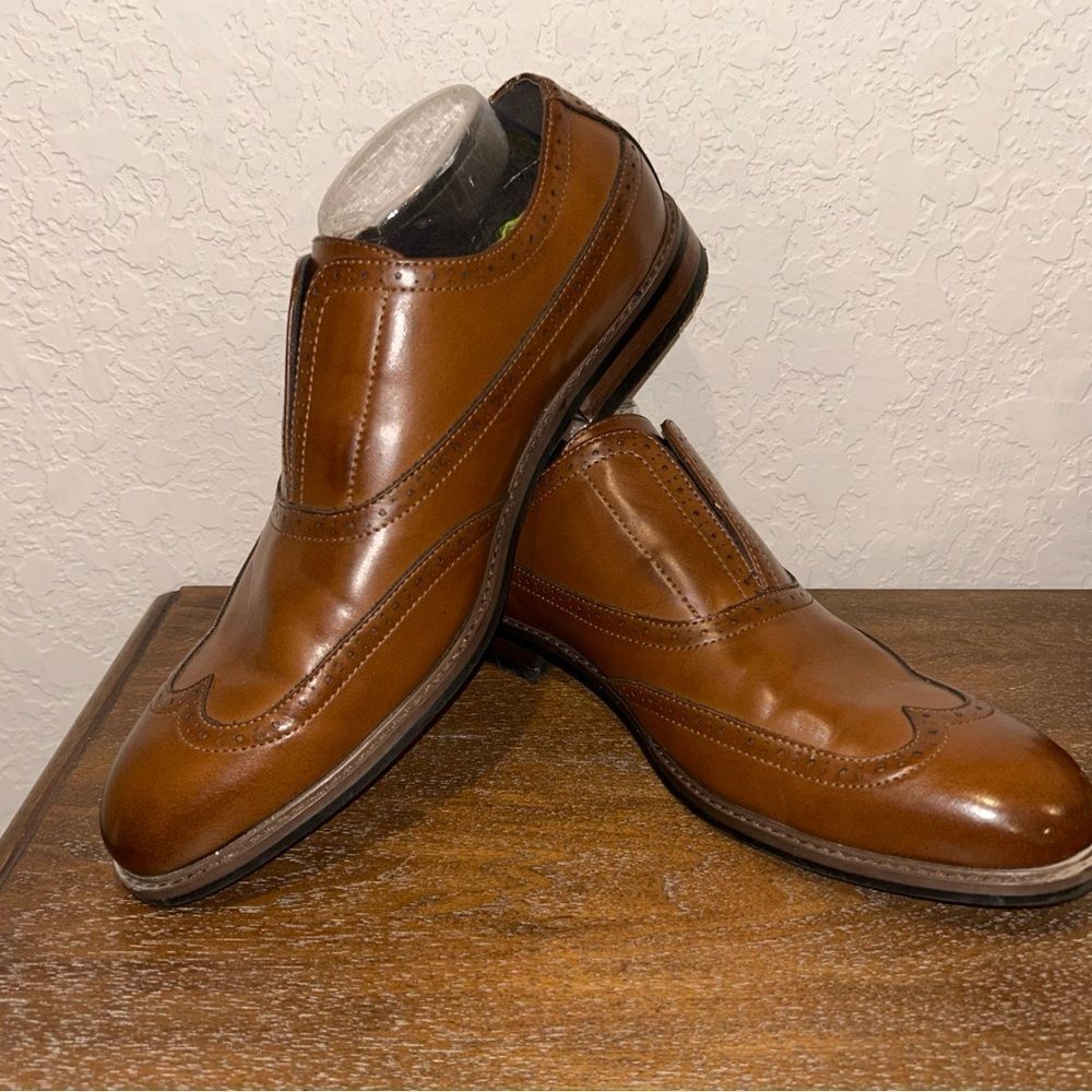 Vance Co. Slip On Wing Tip Dress Shoes